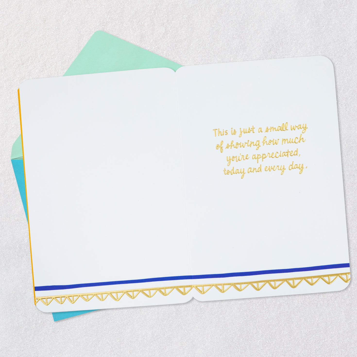 Blue Ribbon Happy Nurses Day Card Open card with envelope image number 3