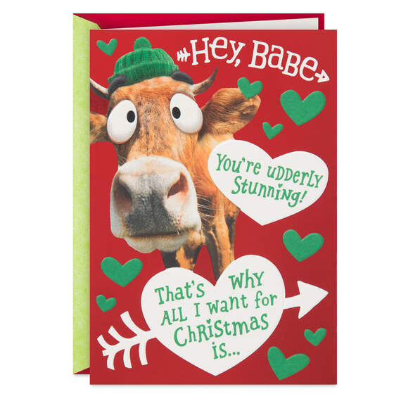 All I Want for Christmas is Moo Funny Christmas Card, , large image number 1