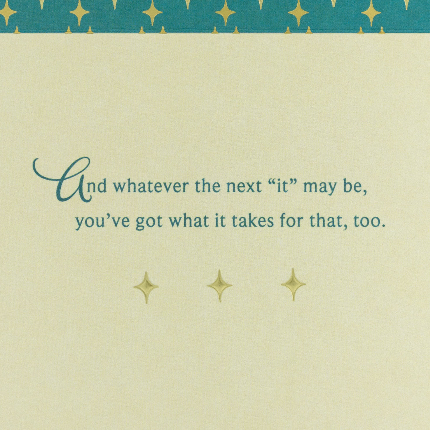 Gold Script, Stars and Swirls Congratulations Card  image number 2