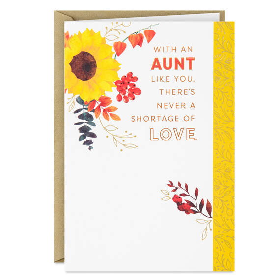 So Grateful for Your Love Thanksgiving Card for Aunt, , large image number 1