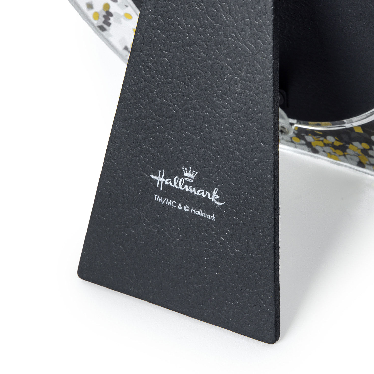 Clear Oval With Confetti Graduation Picture Frame upclose view image number 4