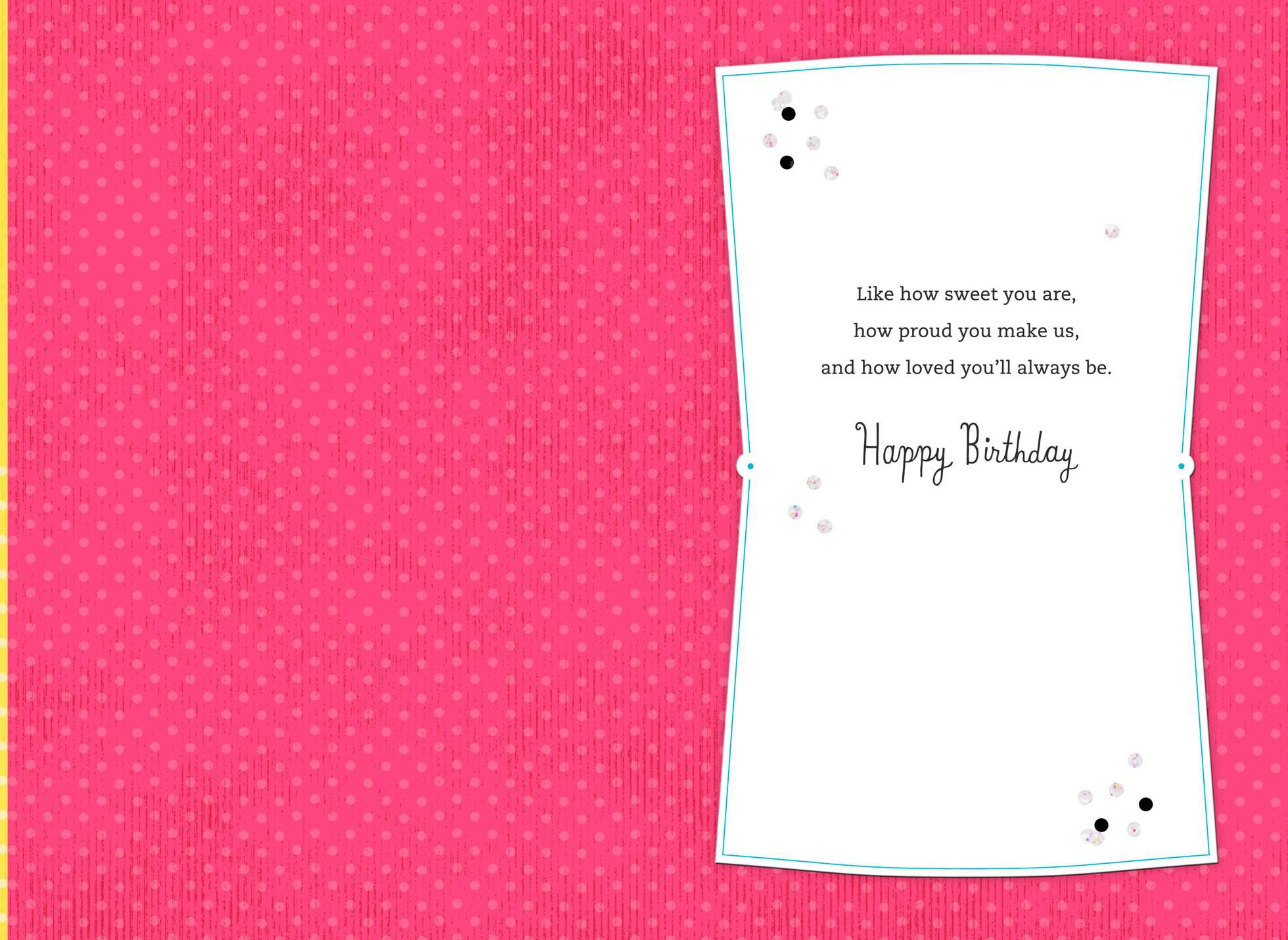 Pretty Cupcake 13th Birthday Card for Granddaughter