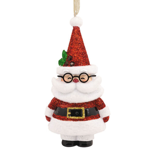 Signature Sparkly Santa Claus Premium Hallmark Ornament, 