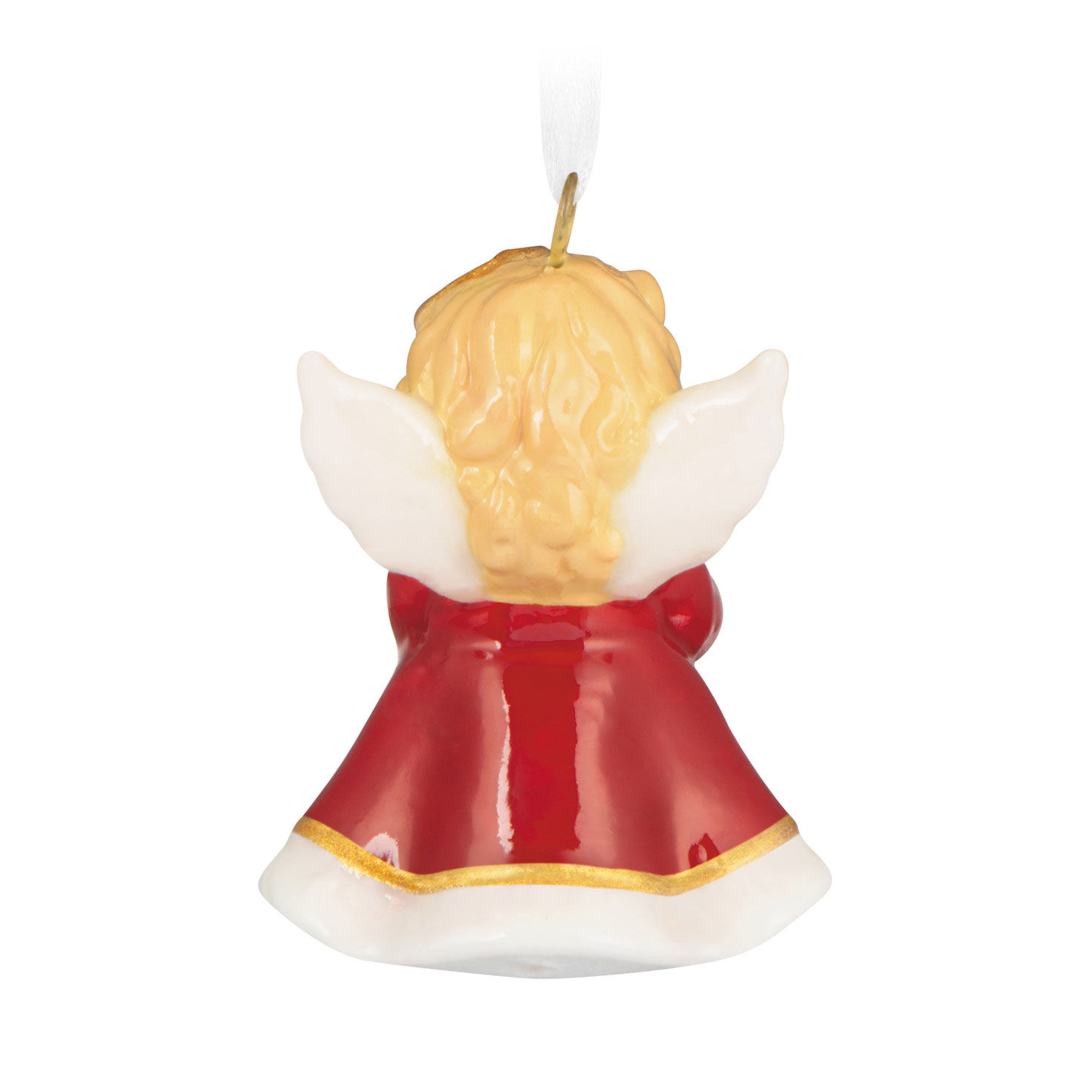 Vintage Angel With Wreath Keepsake Ornament Back image number 6