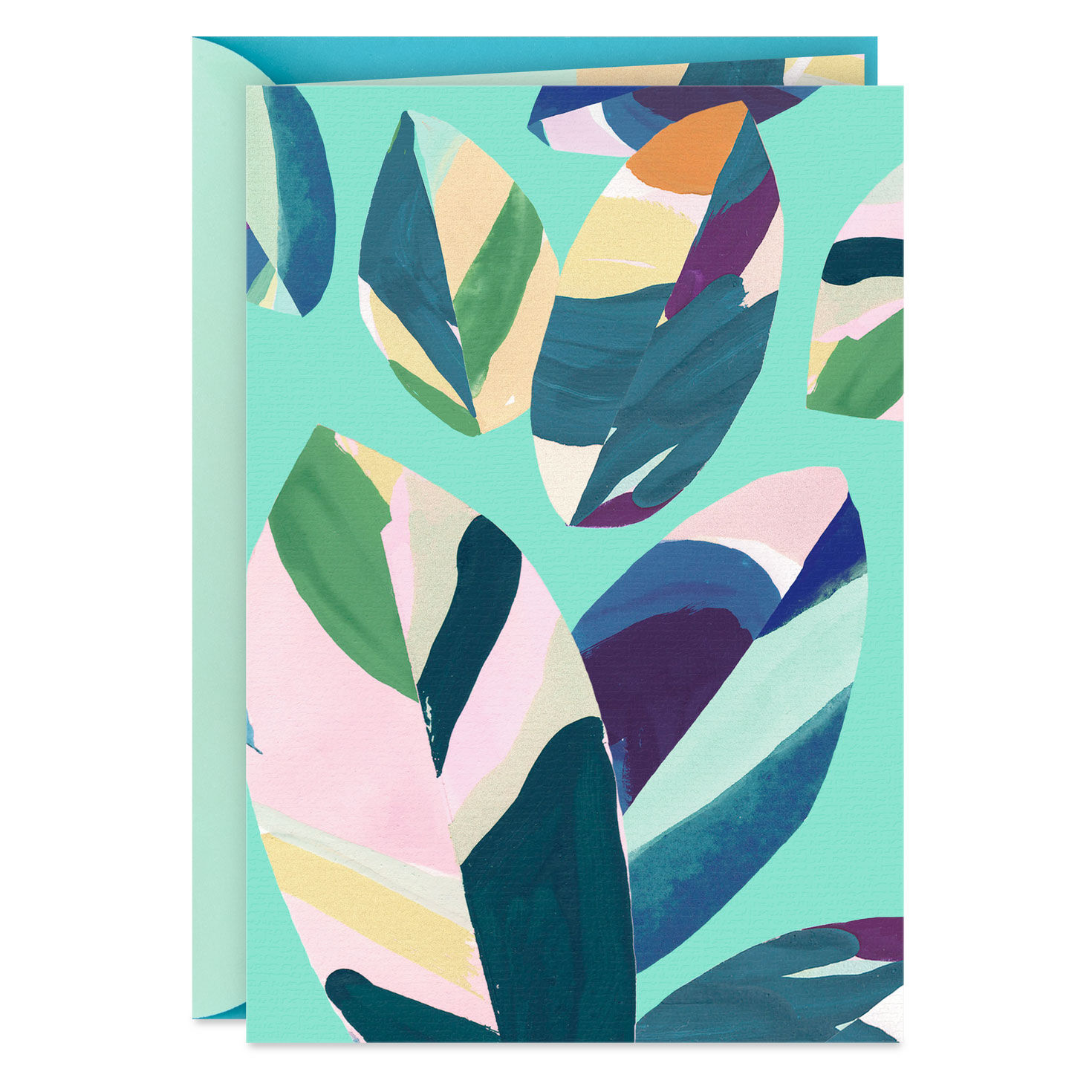 Watercolor Leaves Blank Card