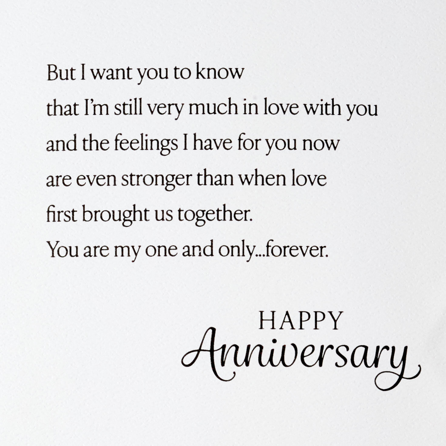 Black and White Flowers Romantic Anniversary Card Sentiment image number 3