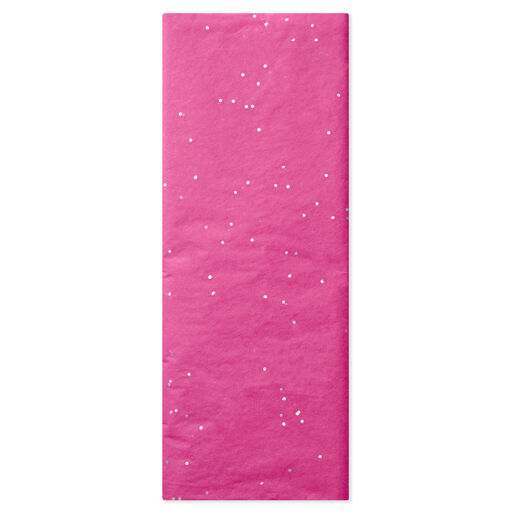 Hot Pink With Gems Tissue Paper, 6 sheets, Hot Pink  Gems