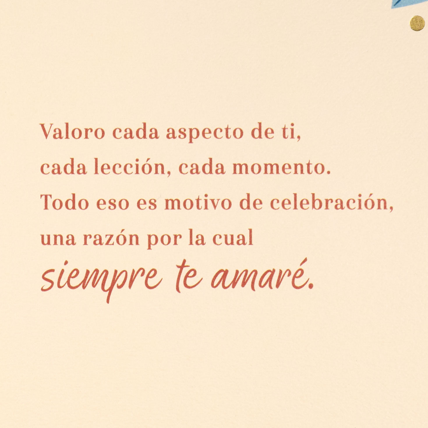 Blue Red Floral Design Dad Birthday Card in Spanish Sentiment image number 3