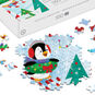 Penguins on Peppermint Sleds 550-Piece Puzzle upclose view image number 3