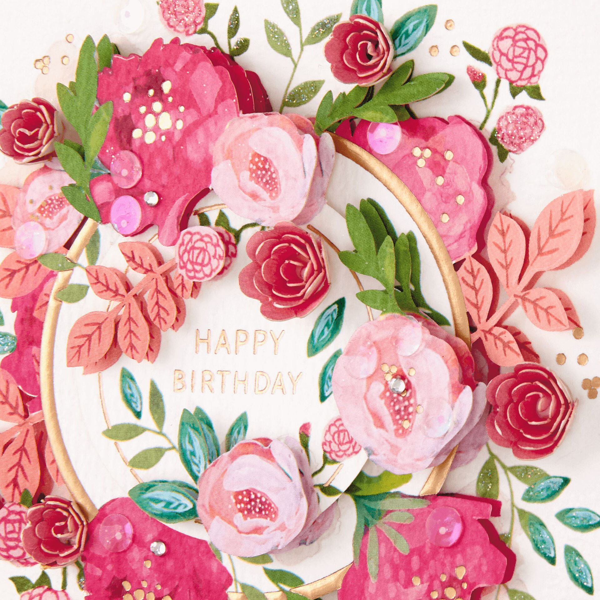 Valentine's gifts for all your loves #lovehallmarkca — thrifty mommas tips Layered Paper Floral Wreath Birthday Card for Her - Greeting Cards