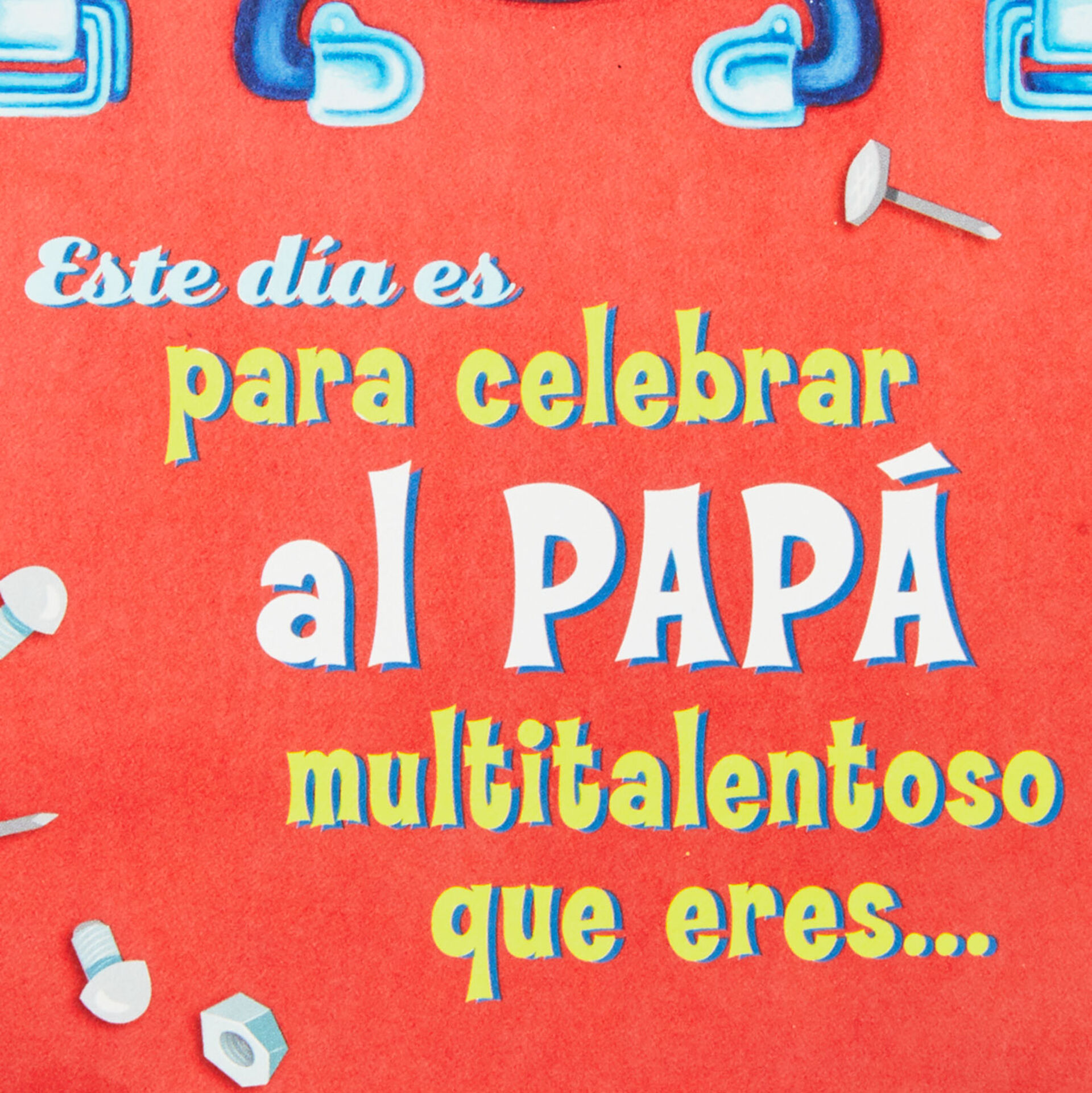 Pop Up Tool Box Funny Spanish-Language Father’s Day Card for Dad