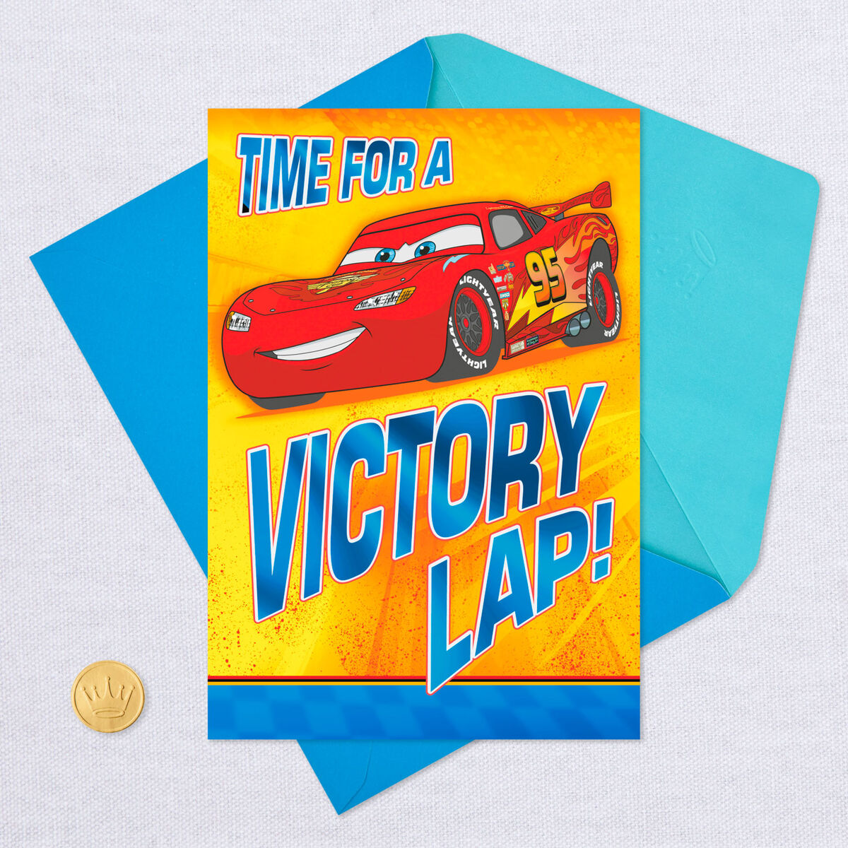 Disney/Pixar Cars Lightning McQueen Victory Lap Birthday Card ...