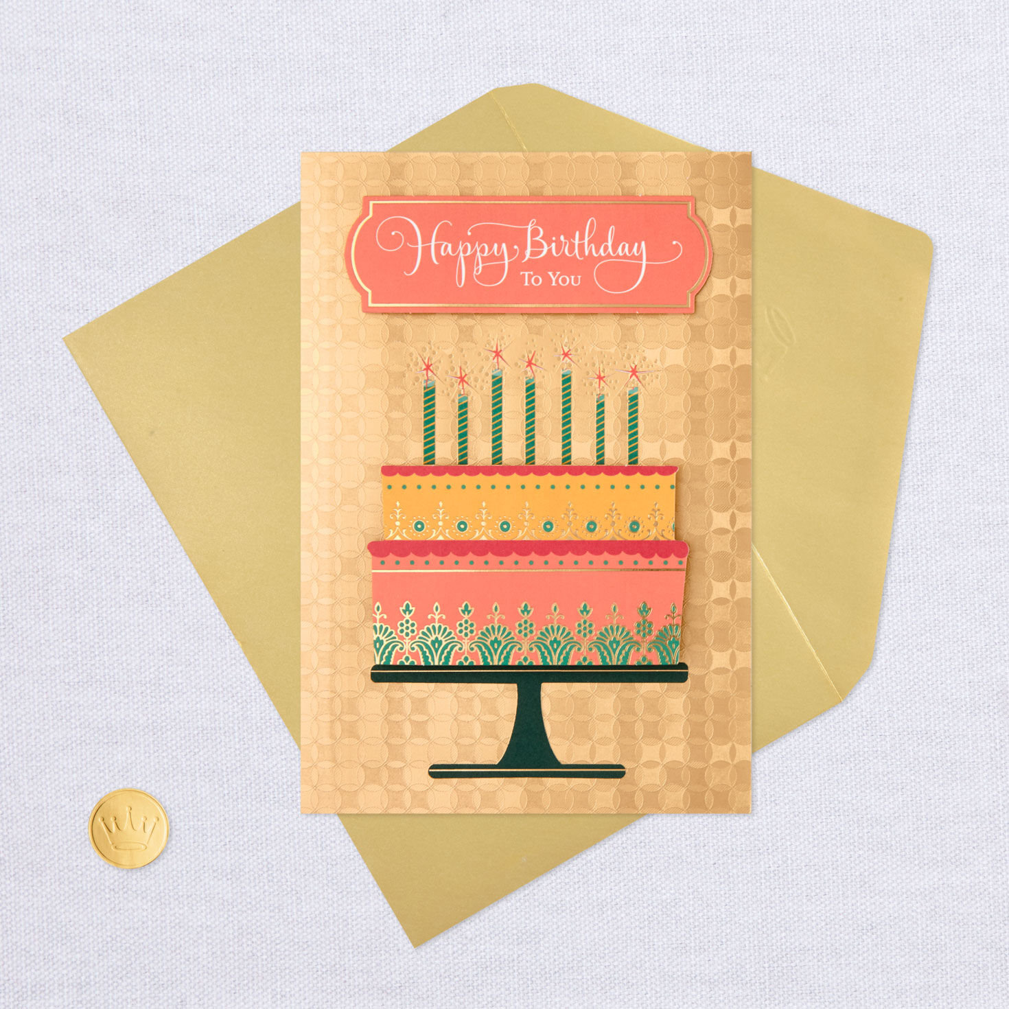 Happy Moments Ornate Cake Birthday Card for only USD 5.99 | Hallmark