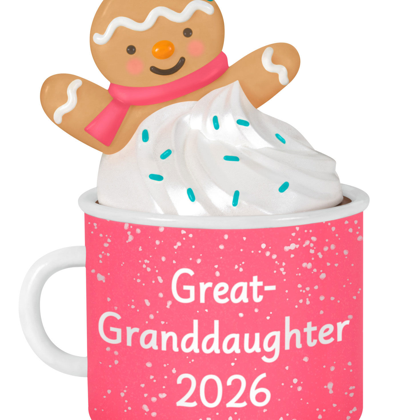 Great-Granddaughter Pink Mug Keepsake Ornament upclose view image number 5