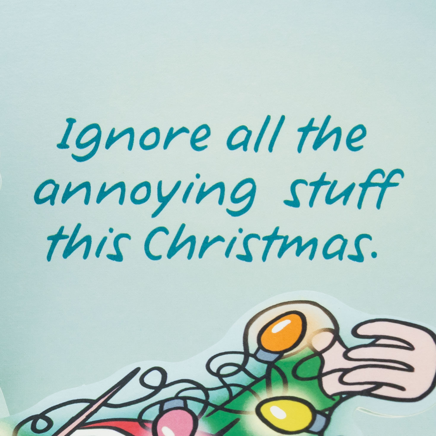 Maxine Tangled Lights Funny Christmas Card Sentiment image number 3