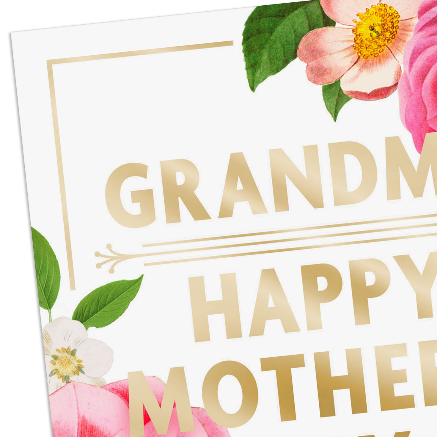 Pink, Purple and White Flowers Grandma Mother's Day Card Card Front Detail image number 4