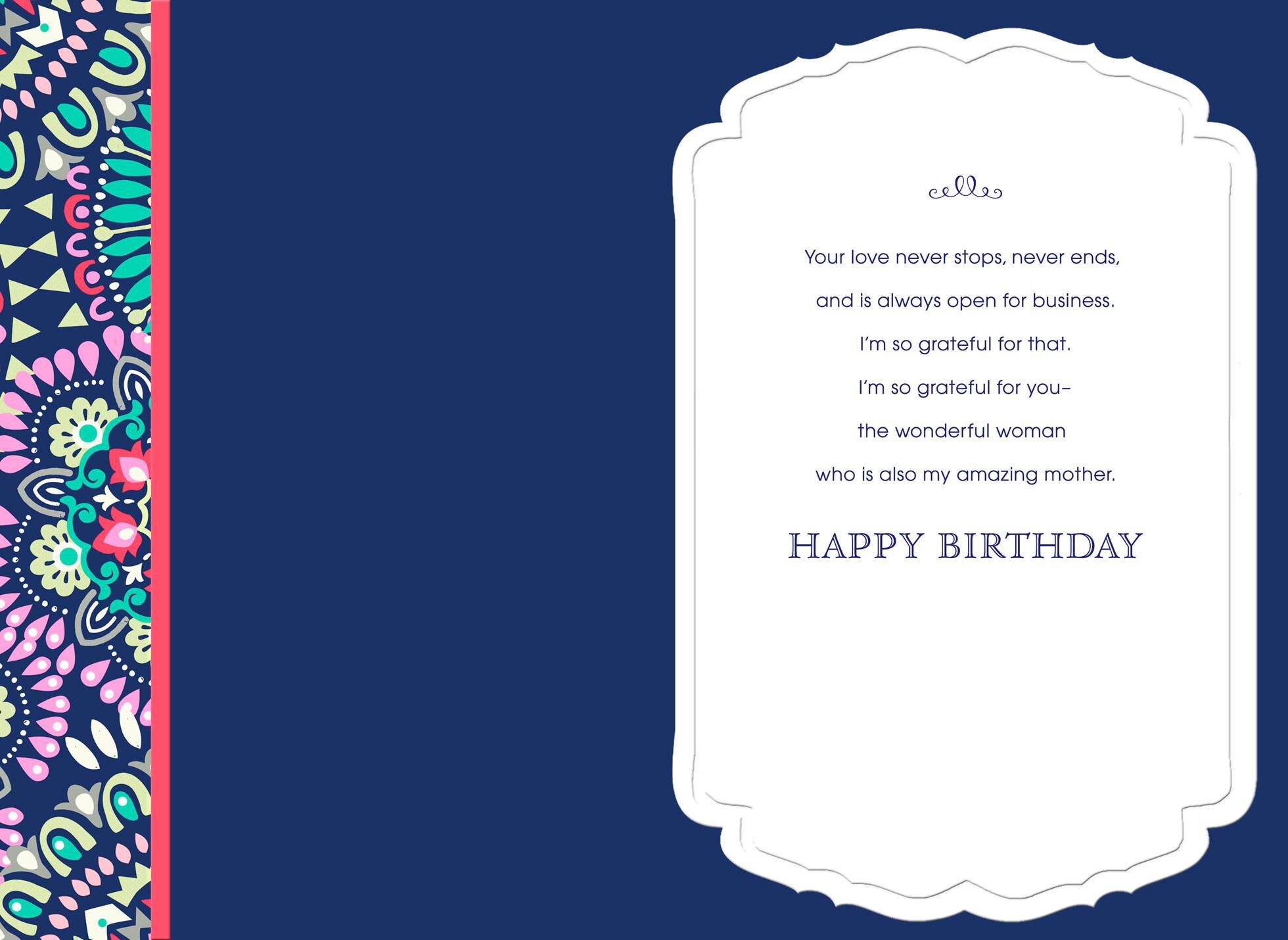 My Amazing Mother Birthday Card