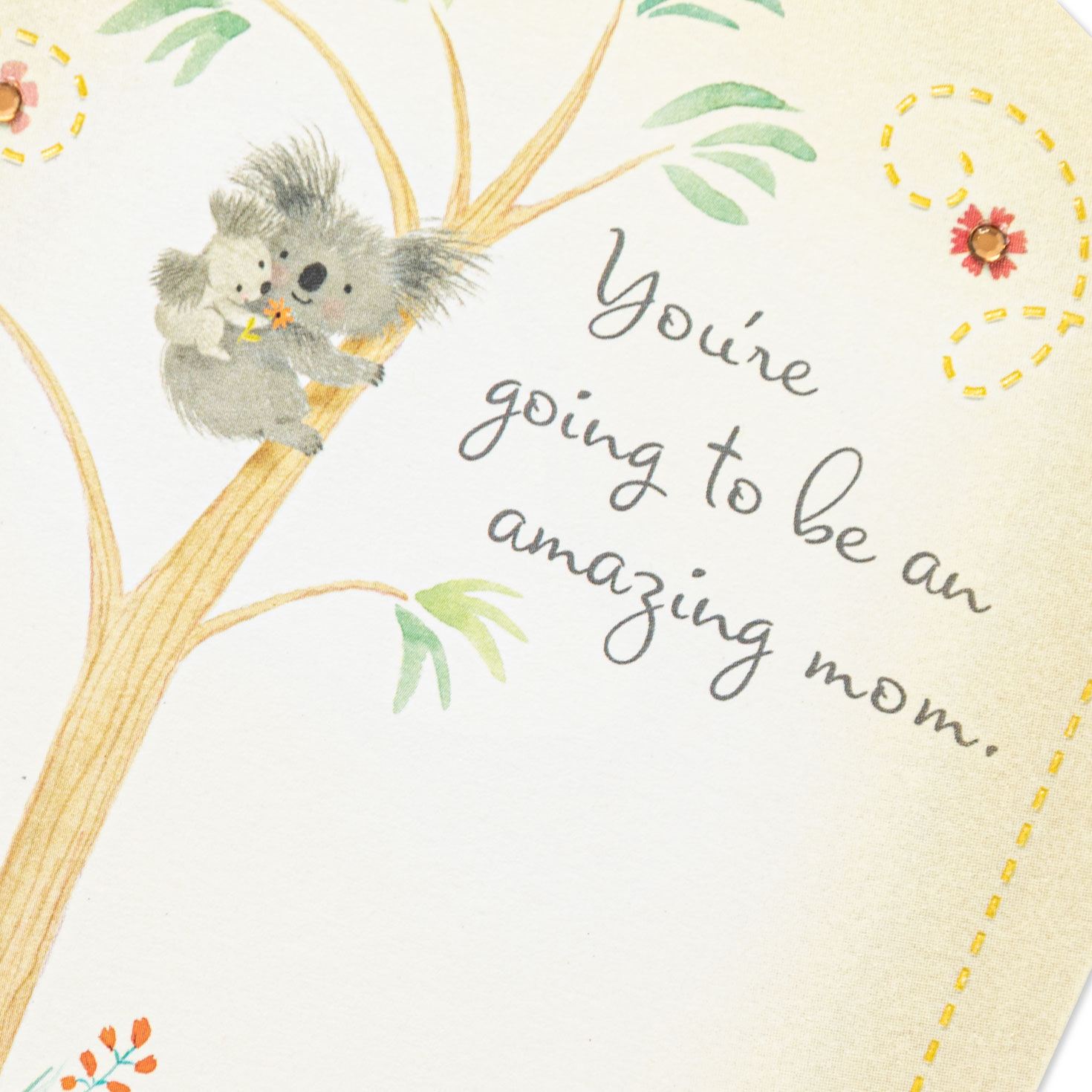 Koala Bear and Baby Mother's Day Card for New Mom Card Front Detail image number 4