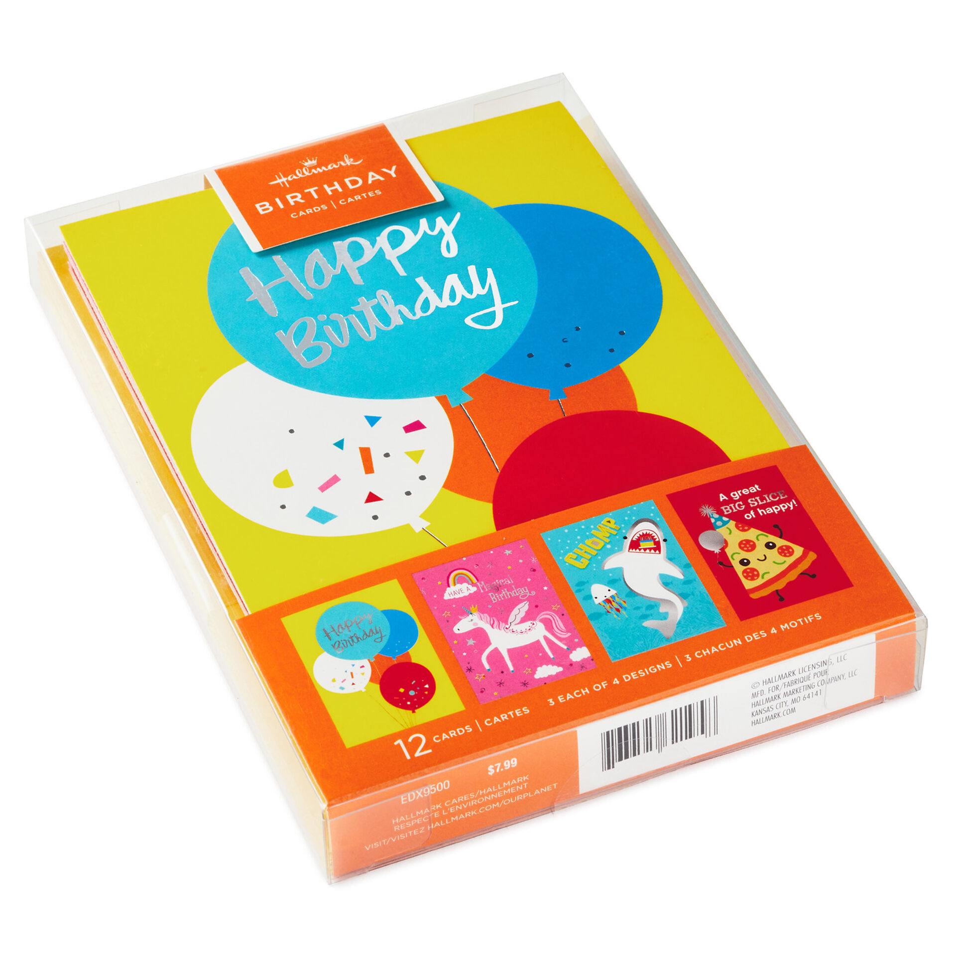 Colorful Assorted Kids' Birthday Cards, Pack of 12 Boxed Cards Hallmark