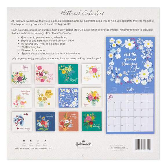 Hello, Beautiful Day 2020 Wall Calendar, 12-Month, , large image number 3