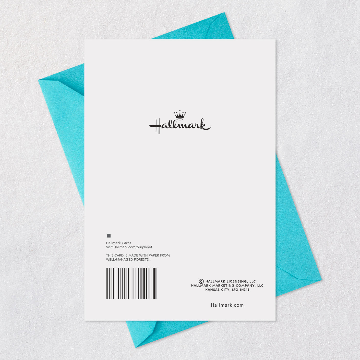 Colorful Lettering on Blue Happy Birthday Card Card Back with Envelope image number 7