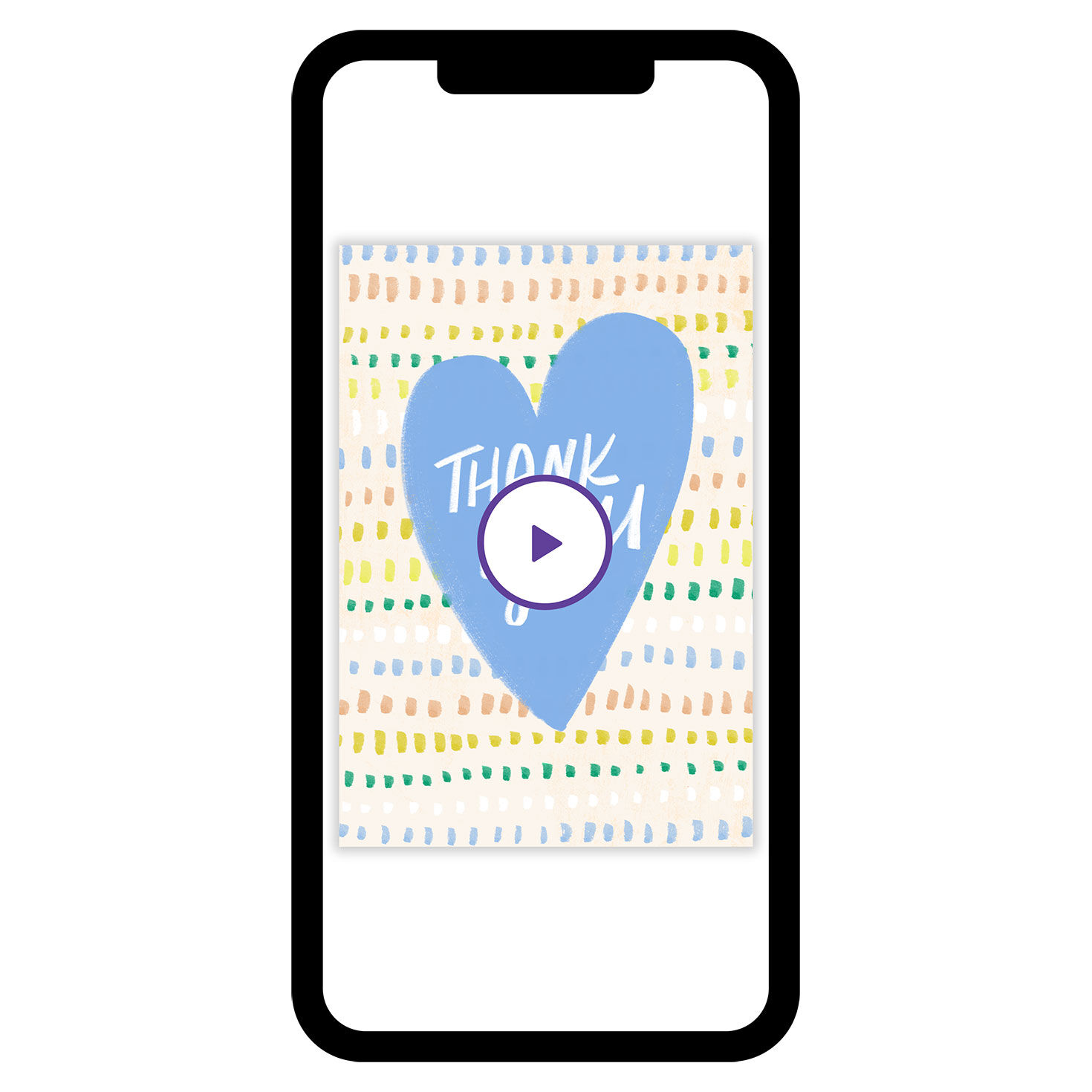 Artsy Heart Thank You eCard