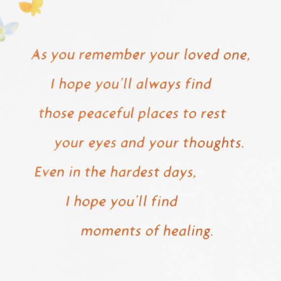 Wishing You Peace and Healing Sympathy Card, , large image number 2