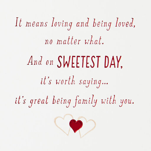 It's Great Being Family With You Sweetest Day Card, 