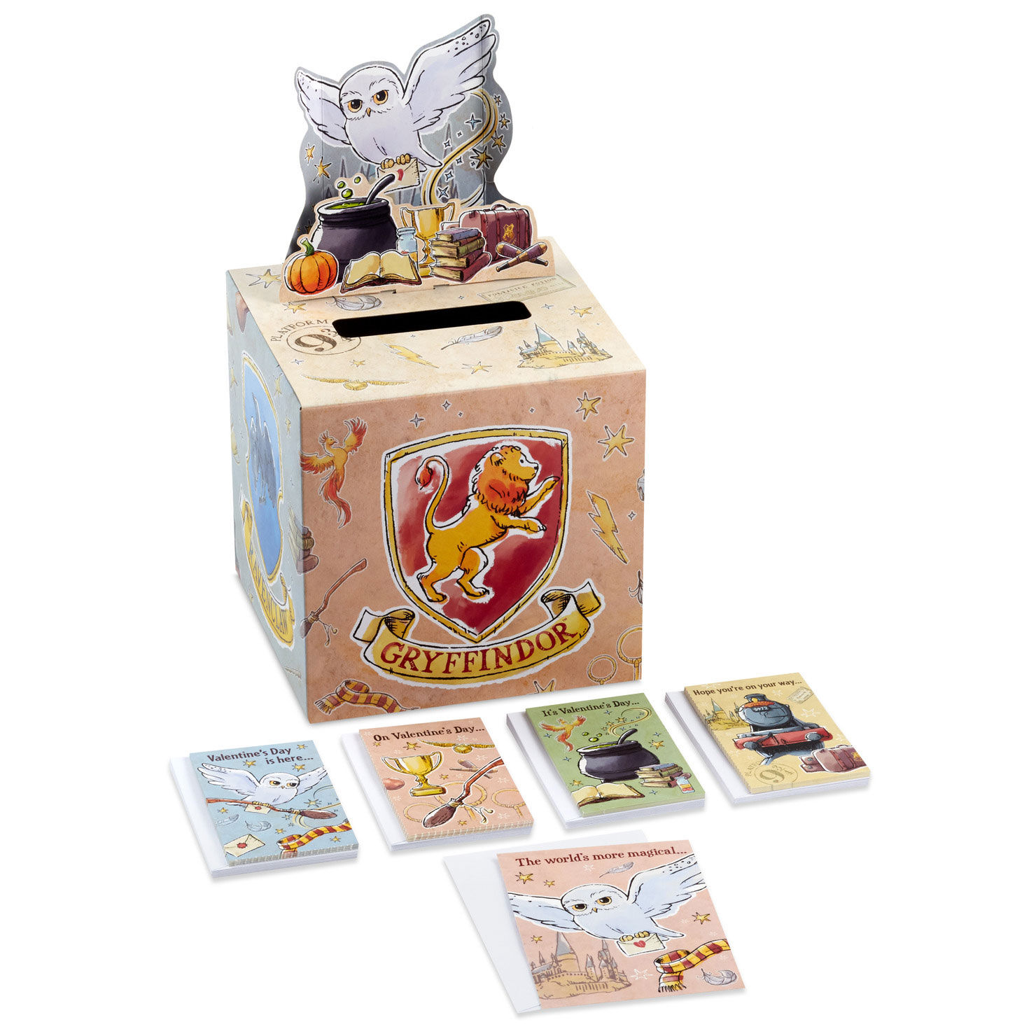 Harry Potter™ House Crests Kids Classroom Valentines Set With Cards and Mailbox