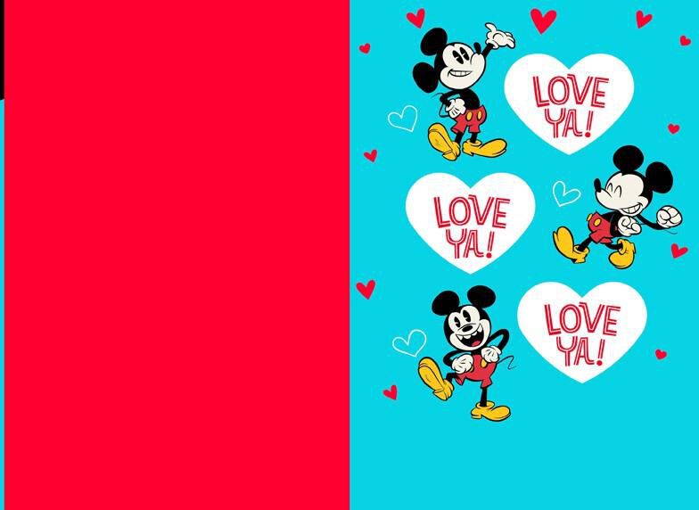 Vintage Mickey Mouse and Pluto Valentine's Day Card for Son