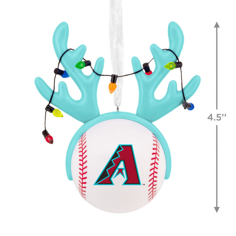 Diamondbacks Reindeer Baseball Christmas Ornament measurement image number 3