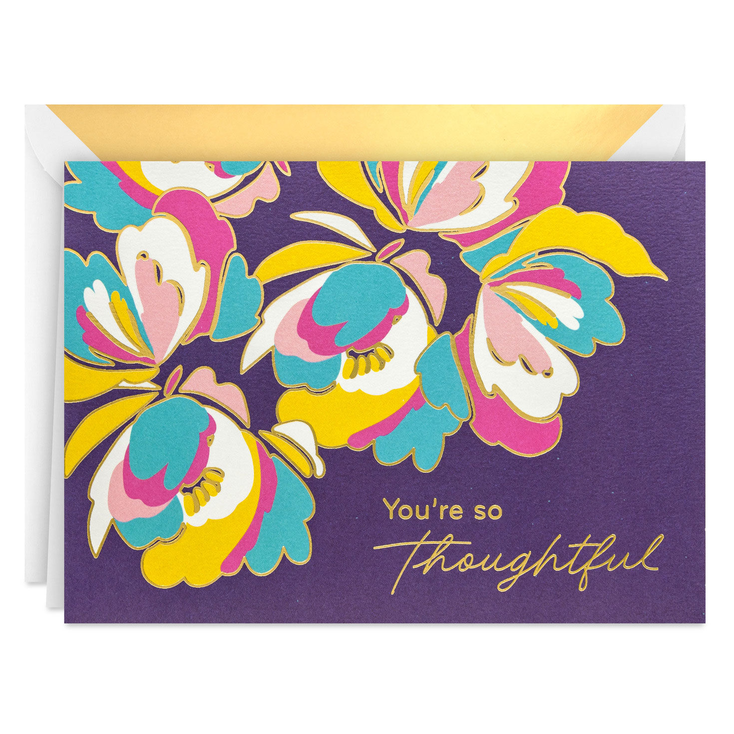 Colorful Irises Purple Blank Thank You Cards Pack card front image number 2