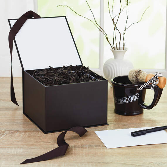 Black 5x7 Large Gift Box With Shredded Paper Filler, , large image number 2