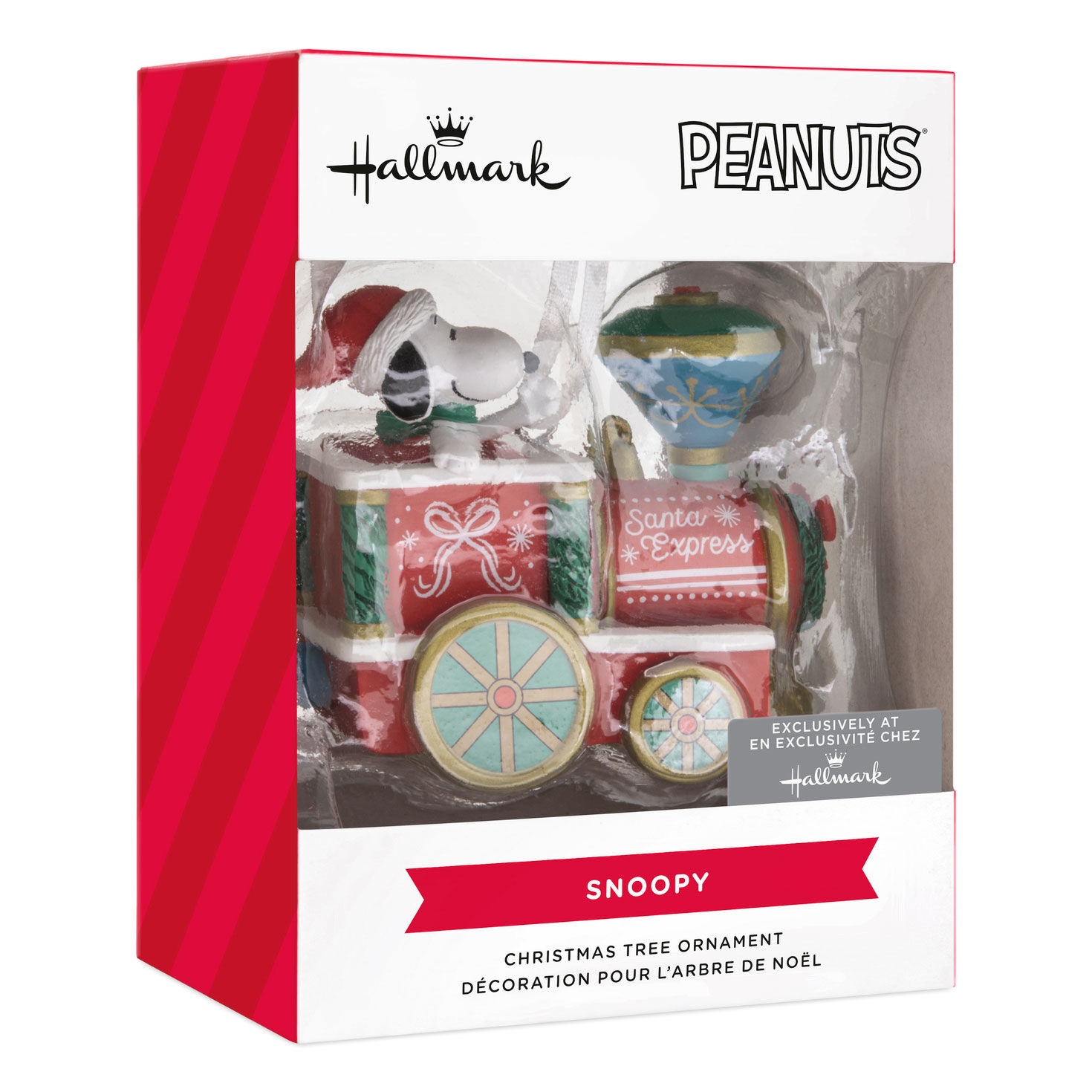 Snoopy in Train Engine Christmas Ornament  image number 7