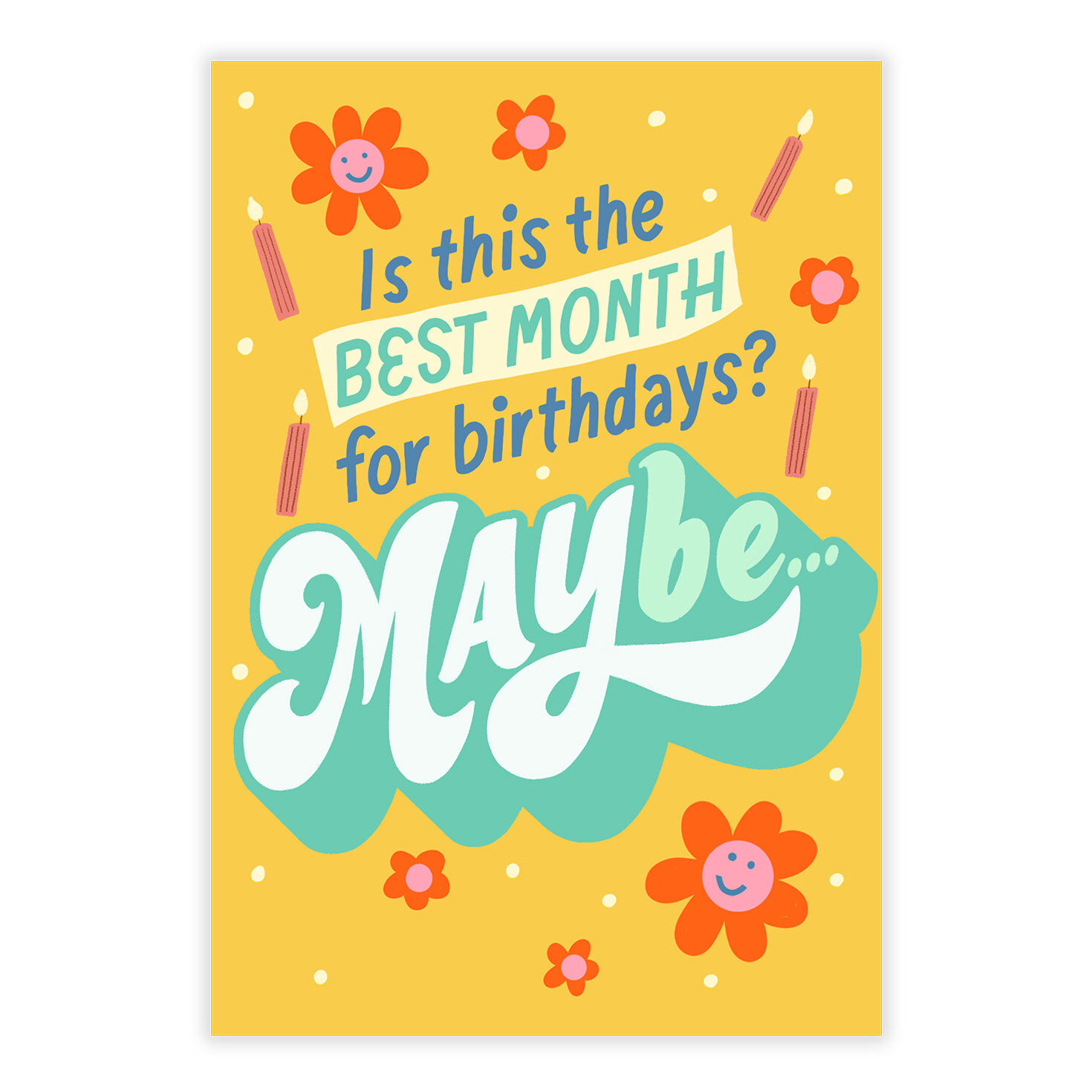 Maybe Best Month Personalized Birthday Card front image number 2