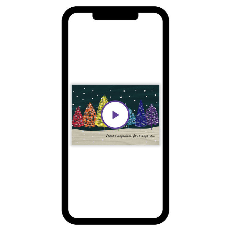 Colorful Peace Forest Holiday eCard