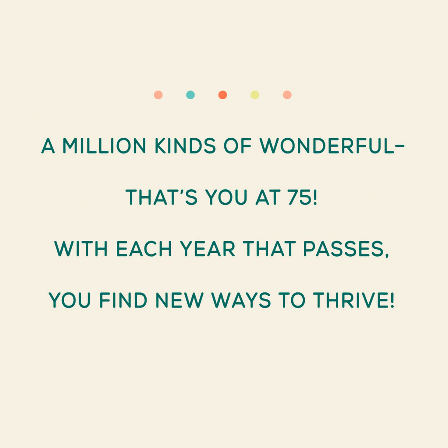 A Million Kinds of Wonderful 75th Birthday Card, , large image number 2