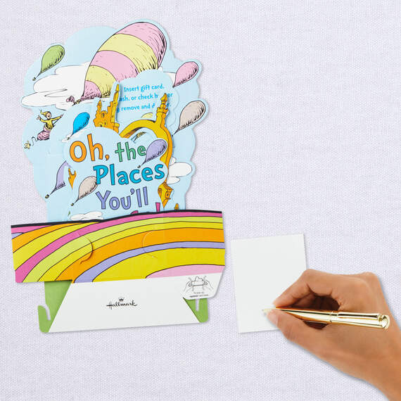 Dr. Seuss™ Oh, the Places You'll Go! Money Holder 3D Pop-Up Graduation Card, , large image number 5