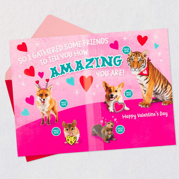Talking Animals Funny Valentine's Day Card With Sound, , large image number 4