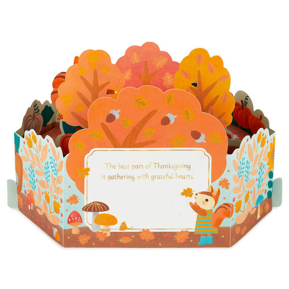Grateful Hearts 3D Pop-Up Thanksgiving Card, , large image number 2