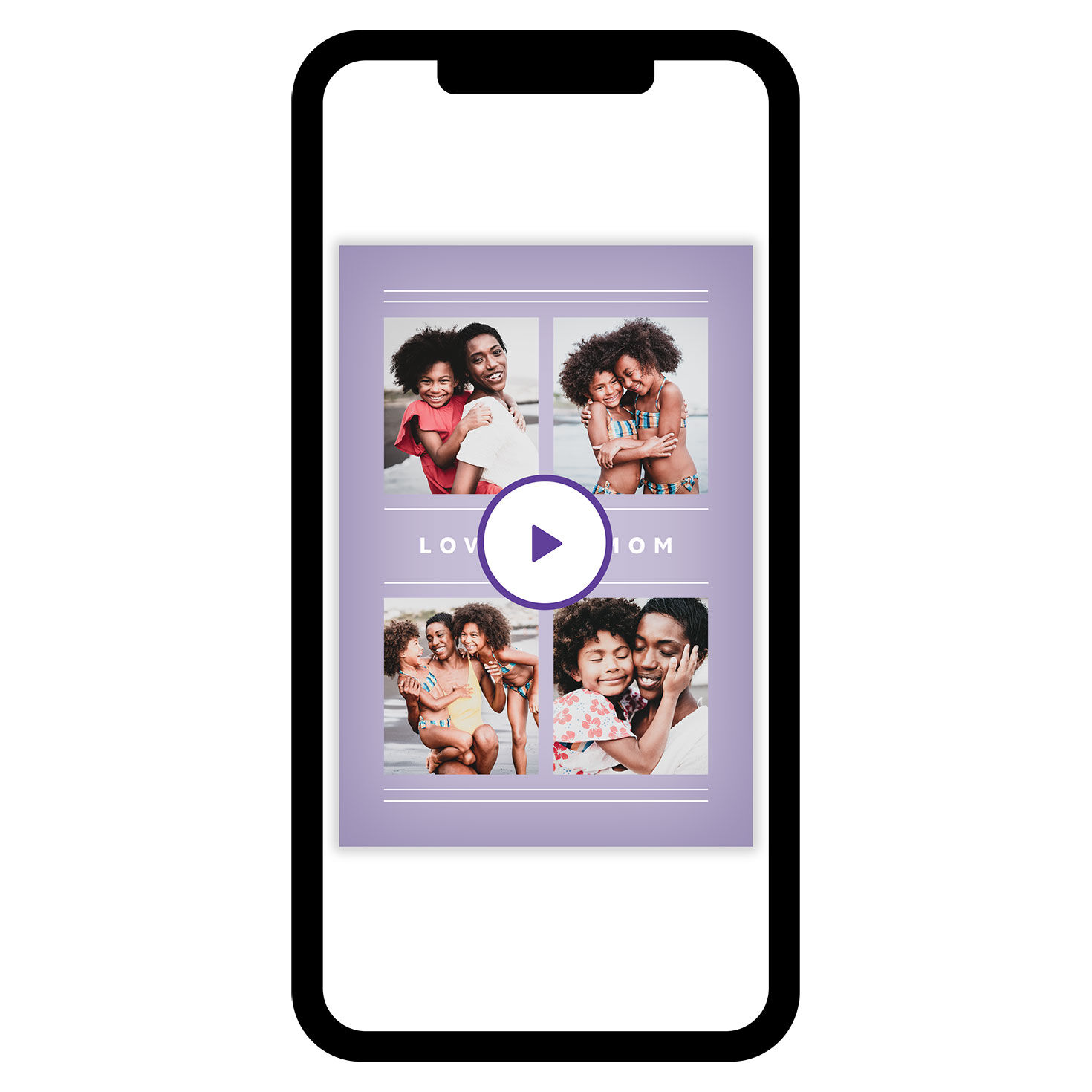 Photo Frames on Purple eCard