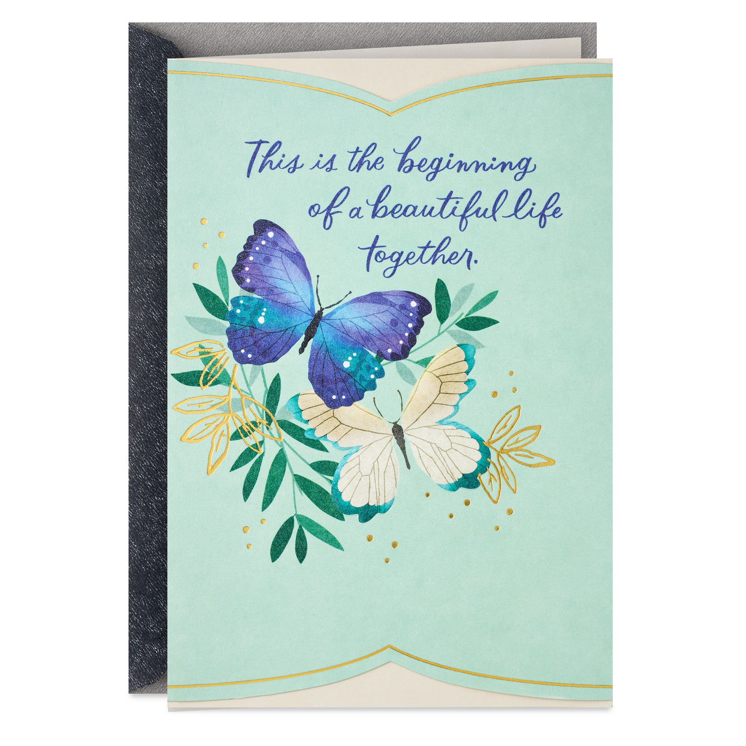 The Beginning of a Beautiful Life Together Wedding Card