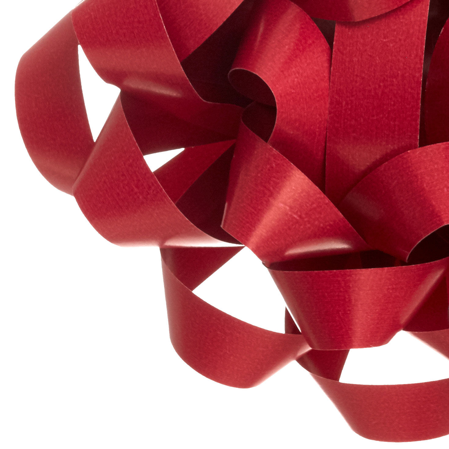 4.6" Bright Red Paper Gift Bow, Bright Red, large image number 5
