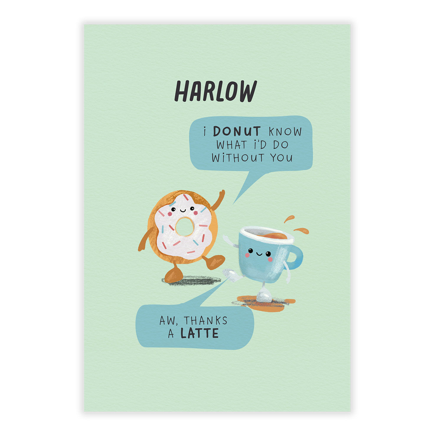 Donut and Latte Punny Thank-You eCard, , large image number 2