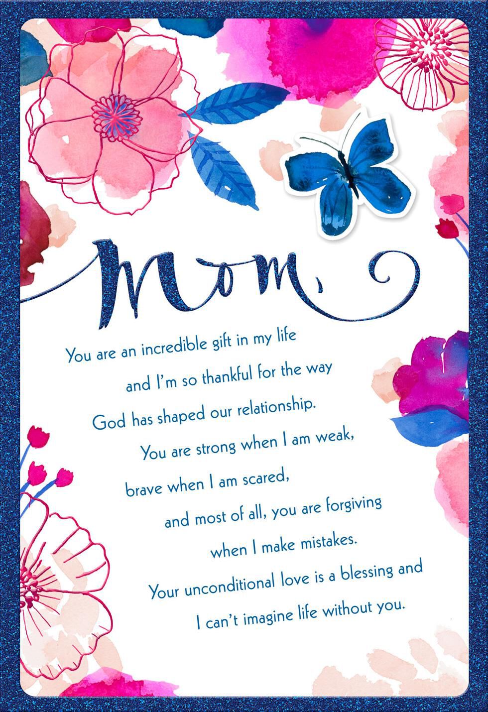 Thanks for Always Being There Religious Mother's Day Card