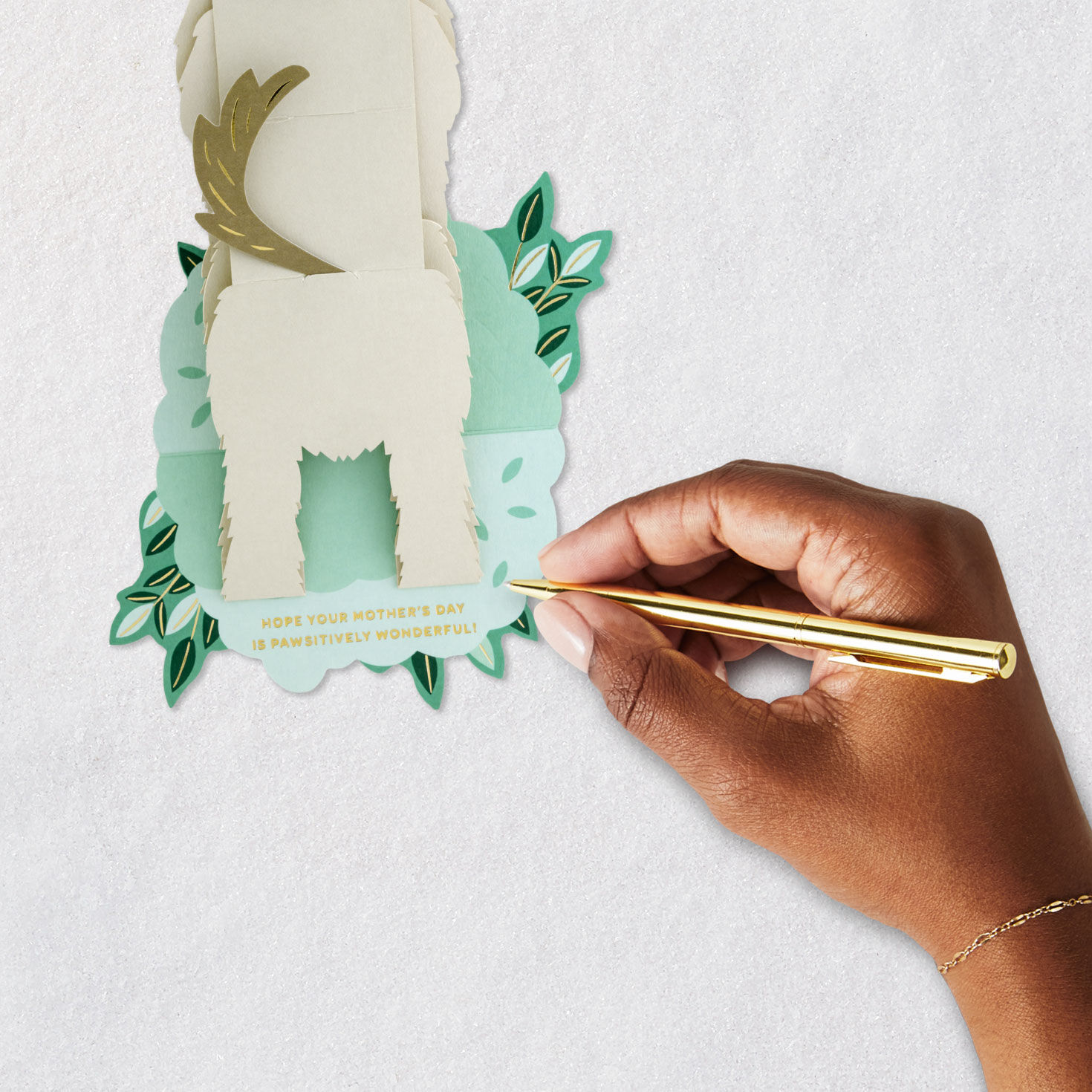 Pawsitively Wonderful 3D Pop-Up Mother's Day Card Signing card image number 5