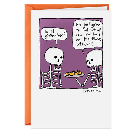 Skeleton Diet Funny Halloween Card, 
