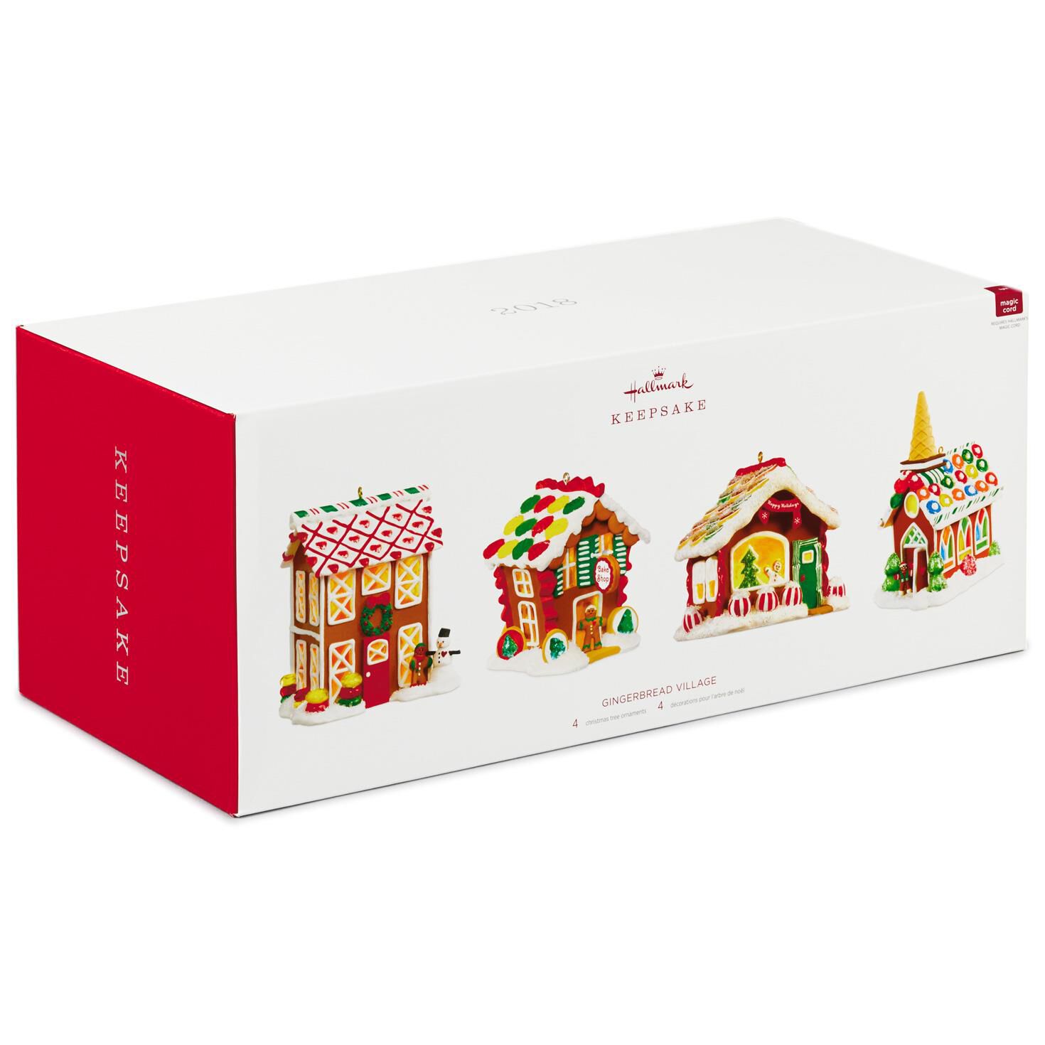 Gingerbread Village Ornaments With Light, Set of 4, , large image number 3