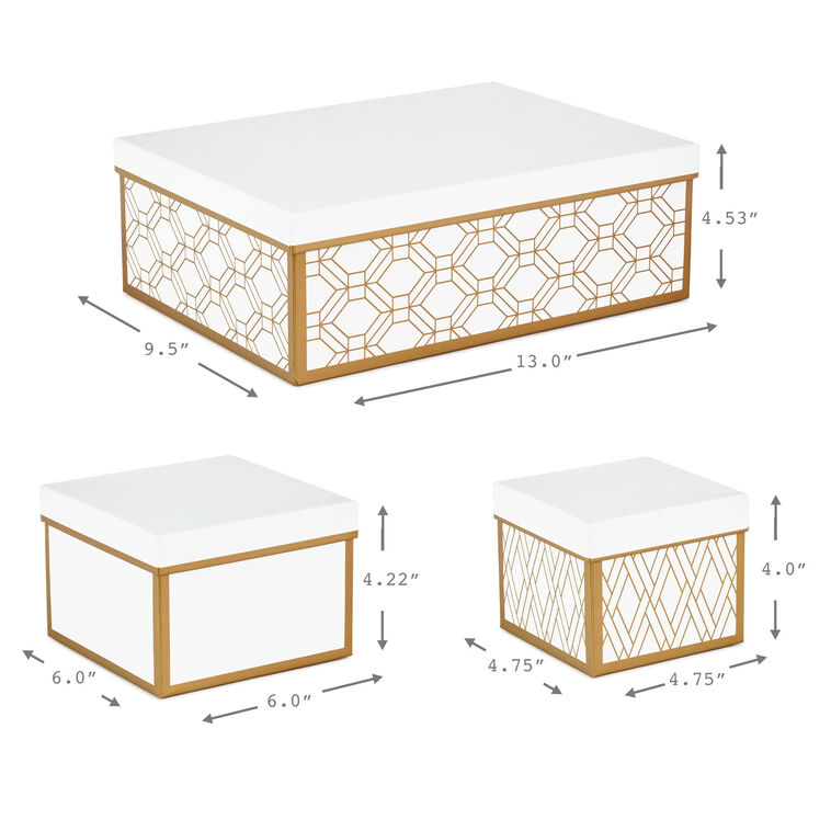 Hallmark Nesting Containers Assorted Nesting Boxes 3-Pack With Shredded Paper Filler - Gift Boxes ...