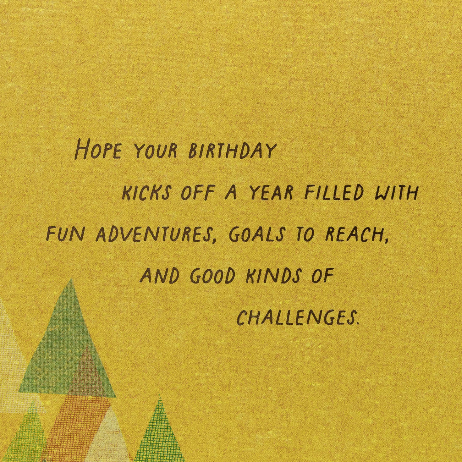 Abstract Green and Orange Trees Grandson Birthday Card Sentiment image number 2